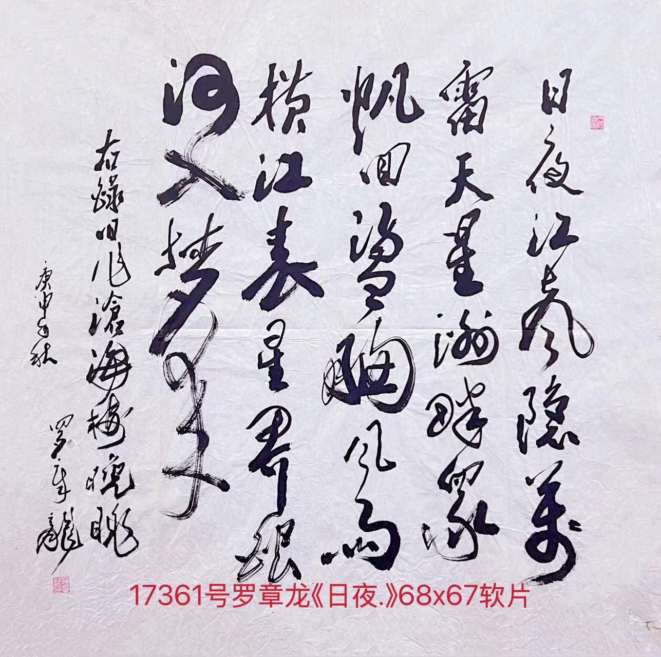 17361号罗章龙《日夜.》68x67软片（550元6900元8张之一付民领来粉丝卖20250109）.jpg